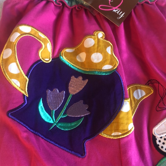 Girls NWT ruffled boho colorful pink summer one piece romper jumper - Picture 7 of 13